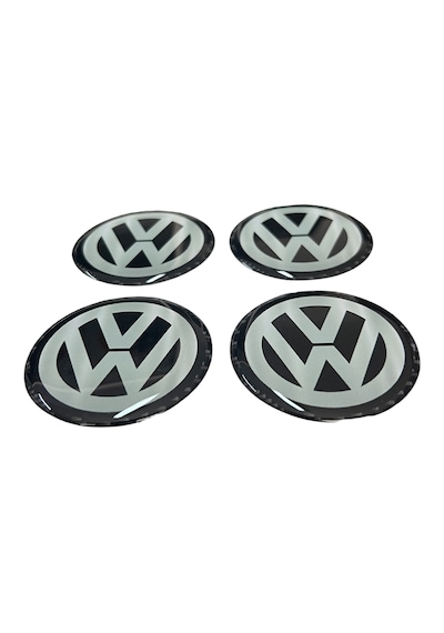 Volkswagen Jant Göbeği 4 Lü Oto Universal Jant Göbeği Damla Etiket 3d Jant Arması Damla Sticker Seti Çok Renkli