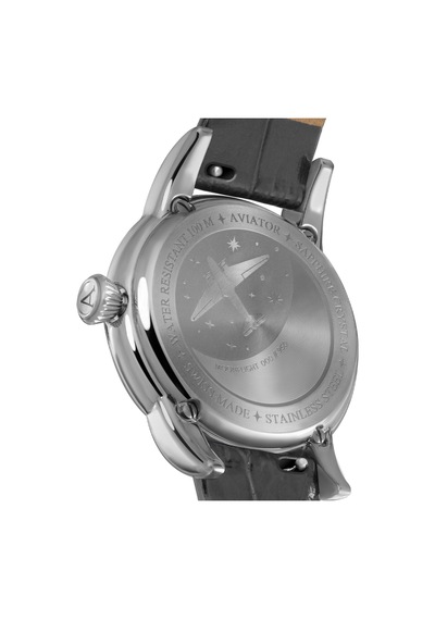 V.1.33.0.254.4 Füme Deri Kayışlı 36 Mm Kadın Kol Saati Safir Cam 2 Yıl Garantili Füme - 860619371 Metalik