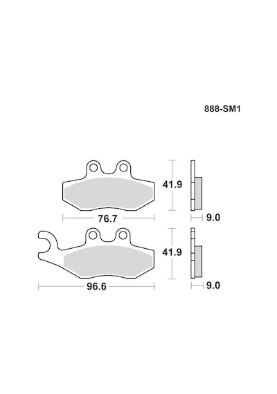 Braking Aprilia Srv 850 2012-2016 Yarı Metalik Arka Fren Balatası