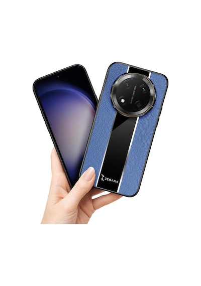 Honor Magic 7 Lite  Kılıf Premium Deri Kılıf Mavi
