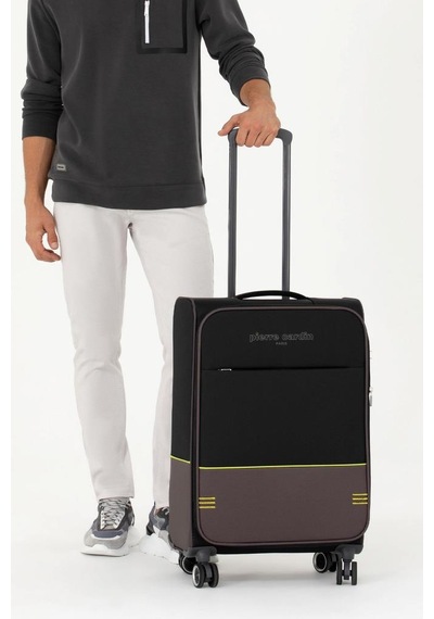 Pierre Cardin Ultra Light Hafif Lüx Kumaş Orta Boy Valiz Siyah 04pc8200 Siyah