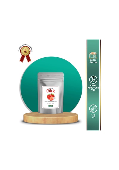 Çilek Kuru Meyve Cipsi Dondurularak Kurutulmuş Freeze Dried 20 G