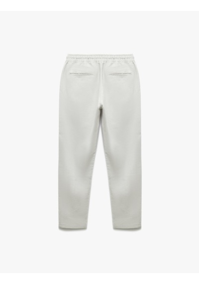 Koton Beli Bağcıklı Cep Detaylı Pamuk Keten Karışımlı Chino Pantolon Gri Desenli 5sam40024hw Gri Desenli Koton Beli Bağcıklı Cep Detaylı Pamuk Keten Karışımlı Chino Pantolon Gri Desenli 5sam40024hw Gri Desenli