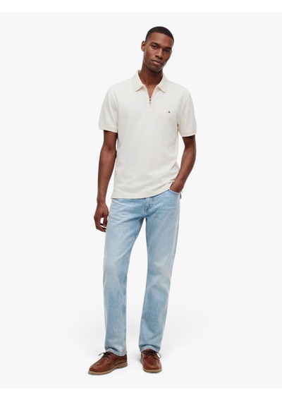 Tommy Hilfiger Merc Pıque Zıp Reg Polo Erkek Sarı T-shirt - Mw0mw43282