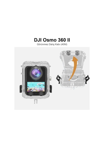 DJI Osmo 360 / Osmo 360 2 Uyumlu Dive Case Görünmez Dalış Kabı 40m Beyaz