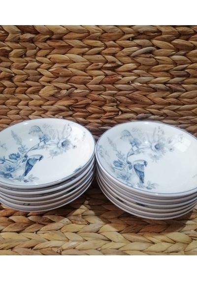 Güral Porselen Kuş Model 17 Cm 12 Adet Çukur Tabak