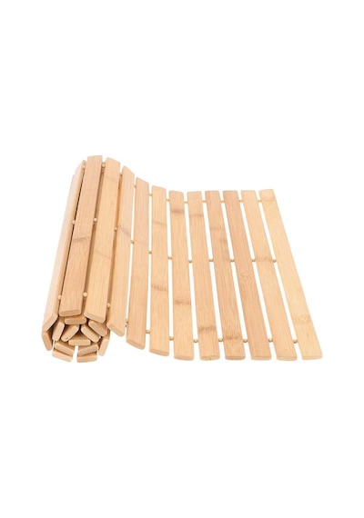 Bambu Katlanır Banyo Paspası 40x60 Cm Krem