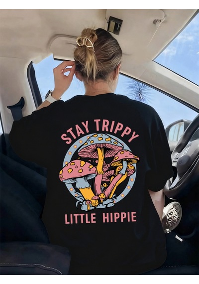 Noıssey Urban Pop Graphic Kadın Tişört Koleksiyonukod 5516 Siyah