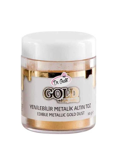 Dr Gusto Yenilebilir Metalik Toz Altın Gıda Boyası 10 Gr