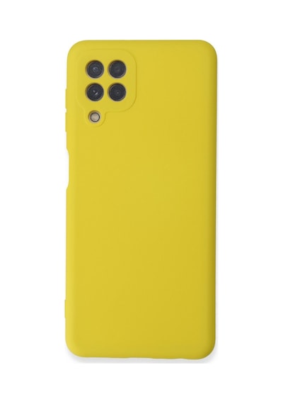 Samsung Galaxy Uyumlu A22 Kılıf Nano İçi Kadife Silikon - Sarı Bz8683140299736