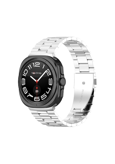 Novstrap Samsung Uyumlu Galaxy Watch Ultra 47 Mm İle Kordon Baklalı Metal Paslanmaz Çelik Kayış