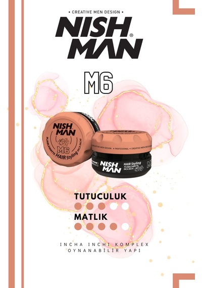 M6 Saç Şekillendirici Oynanabilir Mat Wax / Tüm Saç Tiperi 100 Ml
