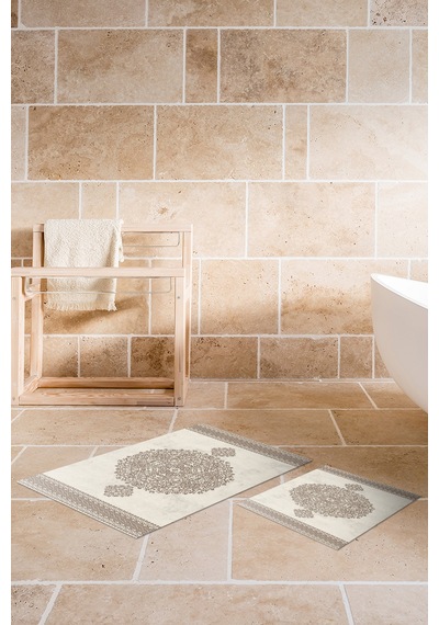 Alanur Trend Kaymaz Taban Dijital Banyo Takımı Kahve
