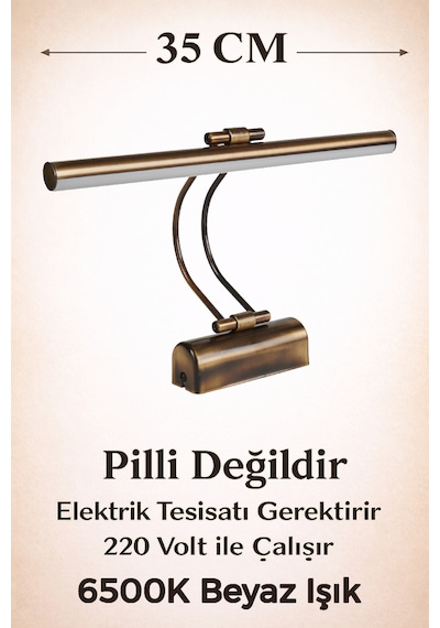 Merwish 35 Cm Flüt Led Aplik 6500k Doğal Beyaz Işık Kablolu Duvar Apliği 220v Elektrik Bağlantılı Modern Tasarım Eskitme