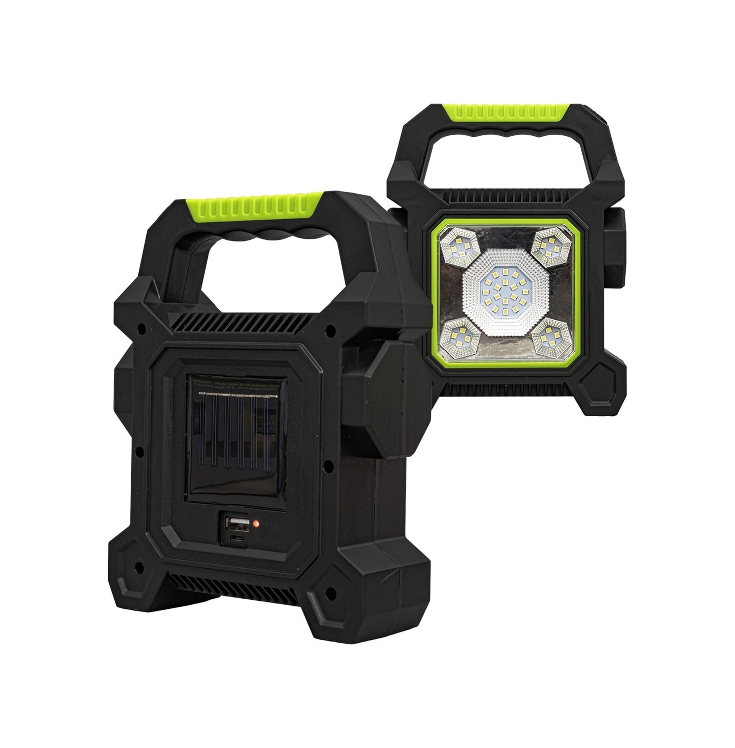 Powermaster Jy-258c Şarjlı Çok Fonksiyonlu Solar Işıldak Kırmızı - Siyah
