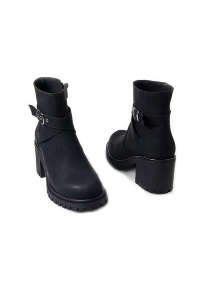 Papuçcity Ony 03048 Kadın 6 Cm Kalın Topuklu Bot 001
