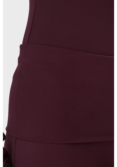 Guess Lotus Slim Fit Yüksek Bel Düz Paça Pantolon V6yb24k4713 Kadın Pantolon V6yb24 K4713 Rgp Bordo