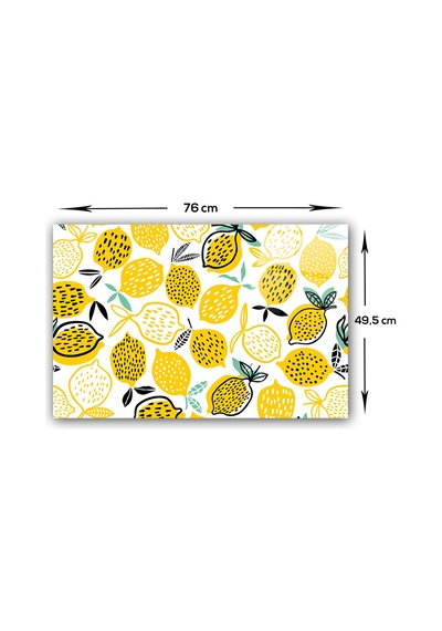 Decorita Sarı Limonlar | Cam Ocak Arkası| 49,5x76cm