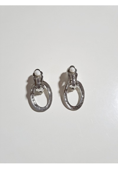Dali Shop Zirkon Taşlı Klipsli Vintage Küpe Gümüş