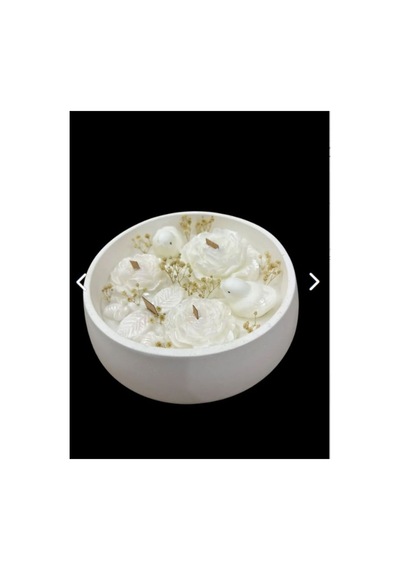 Beton Saksıda Kaktüs Seti 7 Li Dekoratif Sukulent Kokulu %100 Soya Wax Mum Beyaz