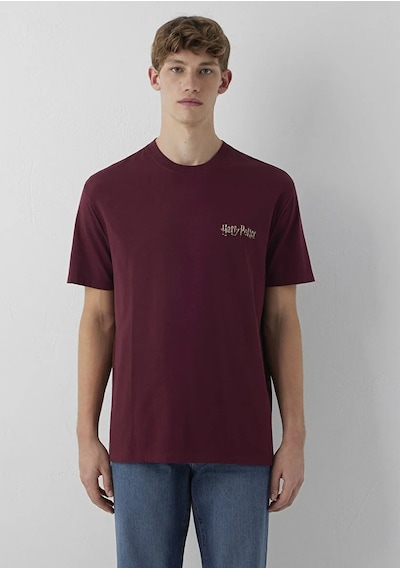Mavi M0613576-70426 Mavi Harry Potter Baskılı T-shirt Erkek Tişort Bordo