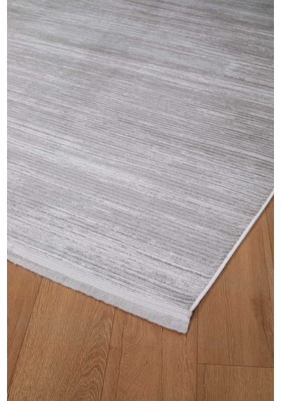Voyage %100 Akrilik Yumuşak Dokulu Halı Kilim Salon Mutfak Koridor Yolluk Dokuma Makine Halısı Ac-412 Gri