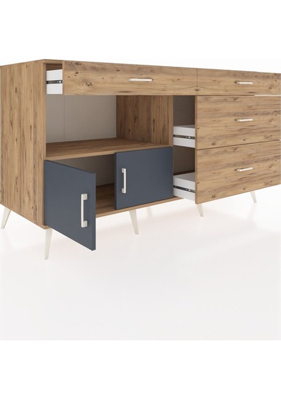 Kronos Konsol Tek Raflı 4 Çekmeceli 2 Kapaklı 176x59x99 Çam-antra Çam-antrasit/çam Kronos Konsol Tek Raflı 4 Çekmeceli 2 Kapaklı 176x59x99 Çam-antra Çam-antrasit/çam