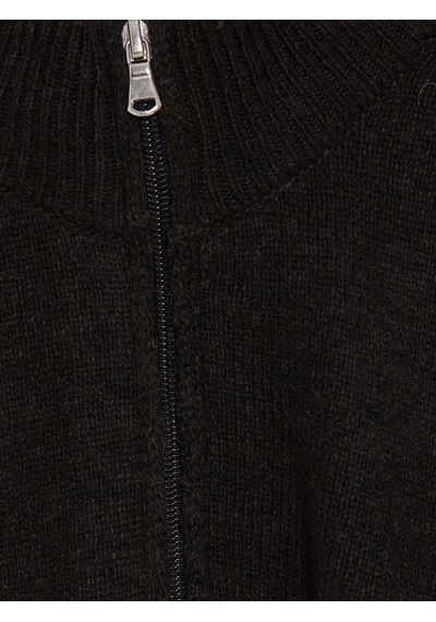 LC Waikiki Lc Waıkıkı Siyah Regular Fit Dik Yaka Erkek Triko Hırka