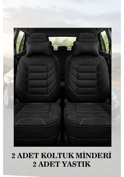 Citron C3 2009 Uyumlu Siyah Renk Lüks Premium 2 Adet Minder Ve Yastık