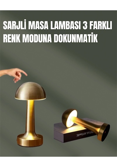 %100 Kademeli Ayarlanabilir Işık Usb Şarjlı Masa Lambası Renkli 78985963