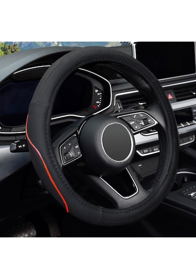 Michelin Mc1003nr Premium Suni Deri Direksiyon Kılıfı Kırmızı