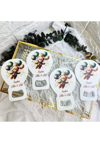 Ayıcık Figülür Bebek Açacak Magnet Dolap Süsü 30 Adet