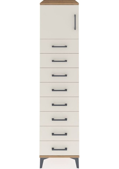 Kronos Dolap Tek Raflı 8 Çekmeceli Tek Kapaklı 44x59x182 Çam-... Çam Kronos Dolap Tek Raflı 8 Çekmeceli Tek Kapaklı 44x59x182 Çam-... Çam