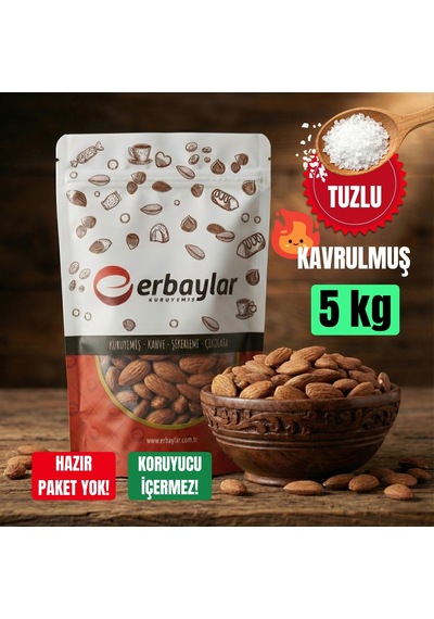 Erbaylar Badem İçi İthal Kavrulmuş Tuzlu - 5 Kg