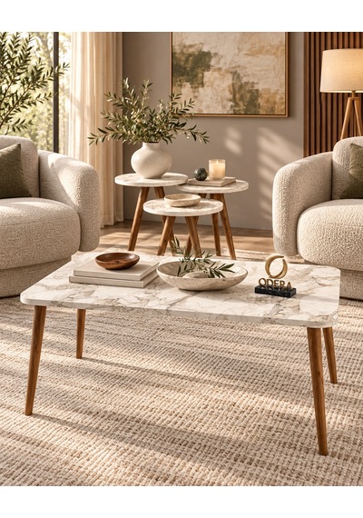 Odera Torna Efes Beyaz Mermer Desenli Orta Sehpa Ve Yuvarlak Zigon Sehpa 4'lü Set Ahşap Ayaklı İskandinav Salon Sehpası Diğer Odera Torna Efes Beyaz Mermer Desenli Orta Sehpa Ve Yuvarlak Zigon Sehpa 4'lü Set Ahşap Ayaklı İskandinav Salon Sehpası Diğer