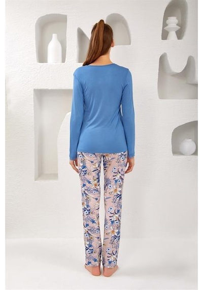 Relax Mode Kadın Patlı Pijama Takım - 10763 Renkli