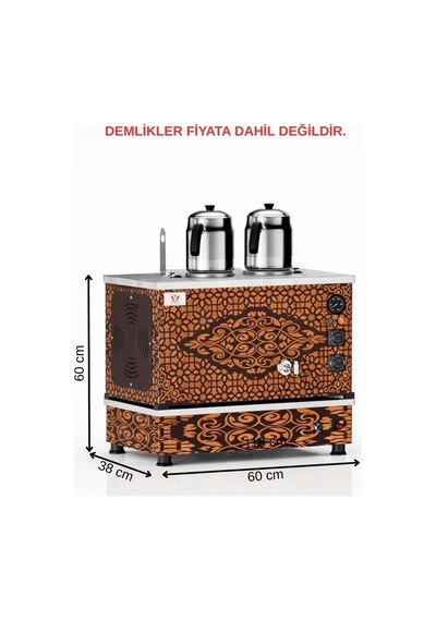Anka Doğalgazlı Bakır Pro Compact Hibrit Smart 2 Demlikli 20 Litre Çay Makinesi