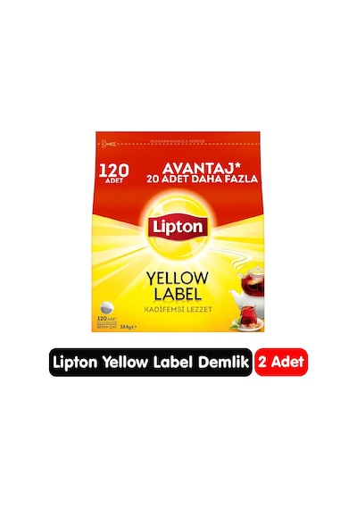 Lipton Yellow Label Demlik Poşet Çay 120 Adet 2 Paket