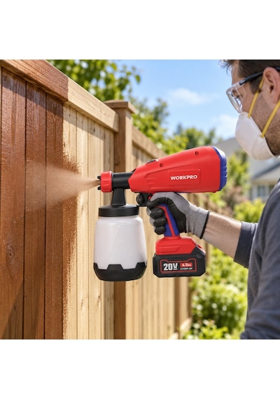 Workpro Wp397005 20volt 1000ml. Şarjlı Boya Tabancası +yedek Nozul/meme Akü Dahil Değildir