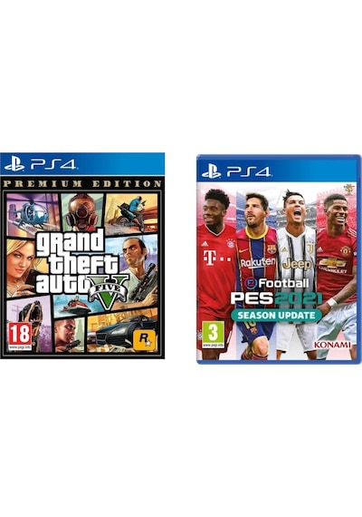 Gta 5 Premium Edition + Pes 21 PS4 Oyun
