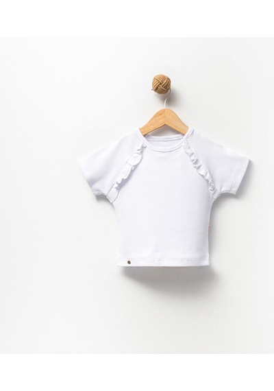 Overdo Kids Kaşkorse Kız Çocuk Somon T-shirt Beyaz