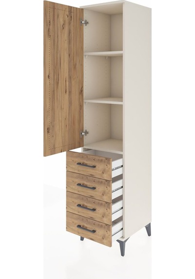Hyperion Dolap 3 Raflı 4 Çekmeceli Tek Kapaklı 44x44x195 Ayta... Aytaşı Hyperion Dolap 3 Raflı 4 Çekmeceli Tek Kapaklı 44x44x195 Ayta... Aytaşı