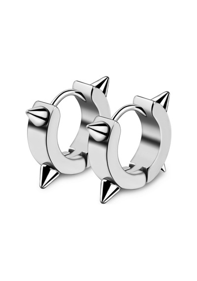 Çivili Geçmeli Unisex Erkek Kadın Çelik Küpe 3 MM 3 Renk Mse3