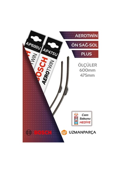 Bosch 3397006951+3397006946 600mm + 475 Mm Muz Tipi Aerotwin Ön Silecek Seti