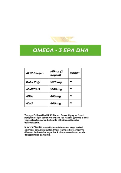 Omega 3 Balık Yağı 90 Yumuşak Kapsül