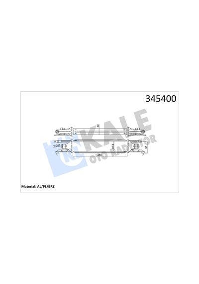 Kale 345400 Turbo Radyatörü Intercooler - Fiat Punto / Grande Punto 2005- 1.3 D Multijet Dizel 55702237