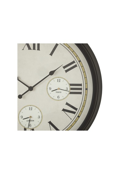 Mudo Home Earth Hour Duvar Saati 83cm Krem