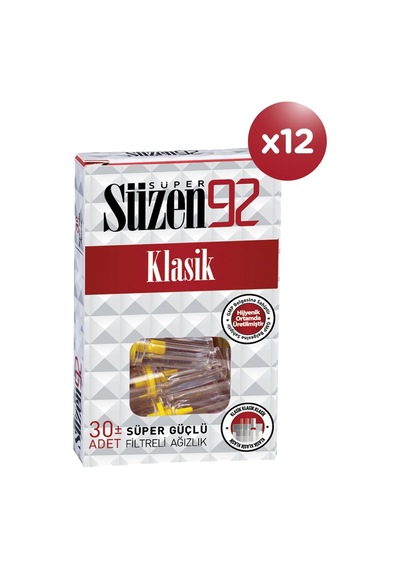 Süzen92 Sigara Ağızlığı Filtresi Regular - Klasik 12 Adet
