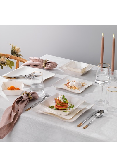 Schafer Lovise Yemek Takımı 24 Parça-gold Beyaz