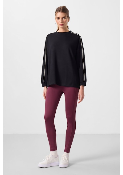 Tommylife Bordo Esnek Standart Fit Performans Kadın Tayt - 94667 Bordo
